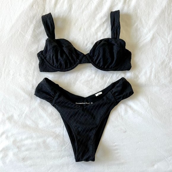 Abercrombie & Fitch Swim Abercrombie Fitch Matching Twopiece Black